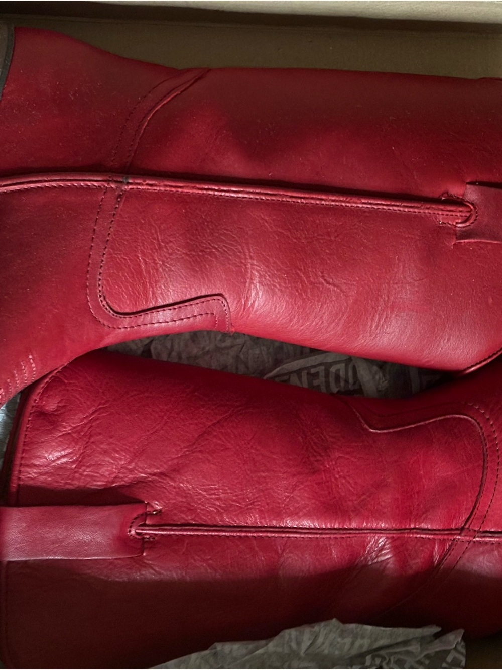 Steve Madden Red Leather Boots